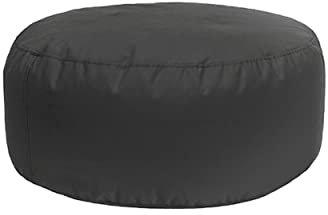 Bruni Pouf Sitzhocker M in Grau – runder Sitzpouf, Indoor und Outdoor als Fußhocker, Yoga-Sitzkissen, Meditationskissen geeignet, in Deutschland gefertigt