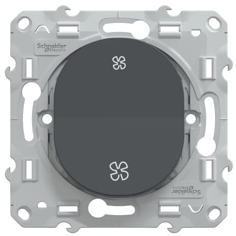 Schneider Electric - Ovalis - poussoir VMC - sans arrêt - Anthracite - S340236
