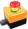dstfuy Not Aus Druckschalter, 1NC,1NO wasserdicht IP65 rotes Schild, Pilz Not Aus Schalter mit AC 660 V 10A, Not Aus Schalter Box, Not-Aus-Schalter (yellow)
