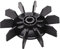 Air Compressor Fan Blade D Type 14mm Shaft Hole Directon Line Motor Blade with Compact Design for Air Compressor Replacement Parts