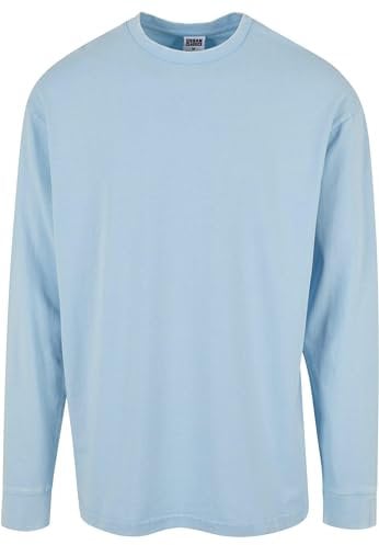 Urban Classics Herren T-Shirt Heavy Boxy Acid Wash Longsleeve balticblue S