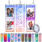 MESHELEY Personalised Tumbler Custom Coffee Mug with Picture Names Lid and Straw Customised Photo Tumbler Travel Cup Gifts for Women Men Mother's Day Father's Day Anniversary Birthday