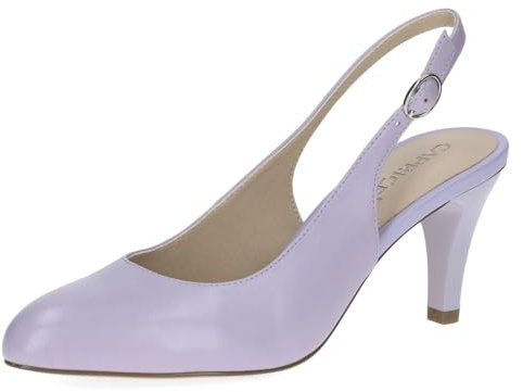 CAPRICE Damen Slingpumps aus Leder Elegant, Lila (Lavender Nappa), 36 EU