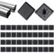 Graplan 40 Stück Endkappen Aluprofil 30x30 Abdeckkappen Aluprofil Kunststoff Schutzkappen für Aluprofile Schwarz Endkappen für 3030 europäische Standard-Industriealuminium-Profile