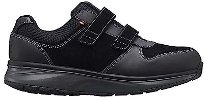 JOYA Dynamo mit Klettverschluss Black, Herren Klettsneaker aus Nubukleder und Textil, 46 1/3