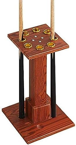Freistehender Pool-Queue-Halter Aus Massivem Holz, Vertikaler, Bodenstehender Queue-Halter, Billard-Bar-Aufbewahrungsständer Für Billardzimmer, Für 8 Pool-Queues,Nussbaum,30x55x24cm,Pleasant63