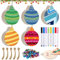 BGTLJKD 158 Stück Weihnachtsbaum Deko Holz, Holzanhänger zum Bemalen Weihnachten, Basteln Weihnachten Kinder, Christbaumschmuck zum Bemalen, Holzanhänger Weihnachtsbaum, DIY Bastelset Weihnachten