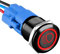 ETOPARS Schwarze Schale 19mm Kippschalter 12V 5A Auto Wippschalter Metall Druckschalter Wasserdicht EIN/AUS Taste Schalter mit Drahtstecker Rot Licht Abblendlicht Drucktaster