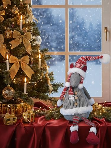 POMMERNTRAUM ® | Dekorationsfigur Sammlerfigur Weihnachtsdekoration Weihnachtsmaus Dekoration Maus Mäuserich (Freddy)