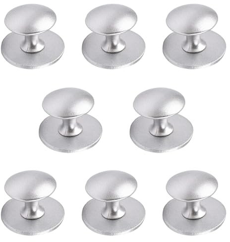 MOROBOR Stainless Steel Drawer Knobs,8pcs Self-Stick Instant Cabinet Pulls Adhesive Sliding Door Handle with Mounting Screws for Glass Cabinet Cupboard Drawer (35mm*25mm)