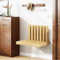 POPHOP Holz Klappsitz Wand UltradüNner Unsichtbar Klappsitz Schuhwechselhocker Flur Badezimmer Umkleidekabine Balkon Klappstuhl Wandmontage - 41X34X5CM Wandklappstuhl