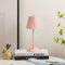 RuiDay Nachttischlampen, Touch-Tischlampe mit plissiertem Schirm und Metallsockel, 3-Wege-Helligkeit (Warm, neutral und weiß), 6 Farben, wiederaufladbar, minimalistisches LED-Nachtlicht (rosa + rosa