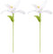 FINGERINSPIRE 2 Stück Handgefertigte Gehäkelte Künstliche Lilienblüten Blumenstrauß Aus Gestrickter Baumwolle Mit Eisendraht Weiße Lilien Kunstblumen Häkelstrauß Für Hochzeitsdekor Blumengeschenk