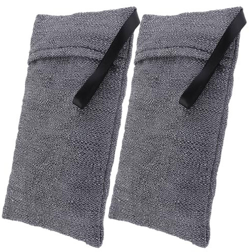 Dimeho 2 Stück Seifenbeutel und Seifenspartasche, Seifensäckchen Seifennetz GroßExfoliate Seifensack, Premium Body Scrubber Seifenschaumbeutel Grober Schwamm Peeling Badenetz Körperpflege (grau)