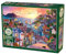 Cobble Hill Puzzle mit 1000 Teilen – Küstenstadt bei Sonnenuntergang – Beispielposter enthalten