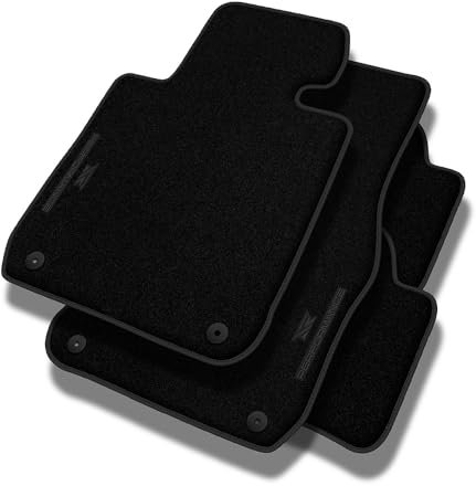 PERFORMANCE Tapis de sol personnalisés en velours tapis voiture destiné à Citroen C4 Cactus 2014-2020 - Premium, Perforé, noir -Broderie CNC précise, passepoil perforé design, Tapis de sol voiture - P