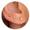 FUNEIA 3 Paar Ohrstecker Silber 925 Gold Set Ohrringe Damen Vergoldet Wasserfeste Ohrringe 925er Sterling Silber Stecker Hypoallergen Klein Zirkonia Herz Ohrringe Stecker Mehrere Ohrlöcher Schmuck