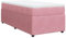 vidaXL Boxspringbett, Polsterbett Bett mit Matratze Matratzenauflage, Bettgestell mit Lattenrost, Einzelbett für Schlafzimmer, Rosa 80x200cm Samt