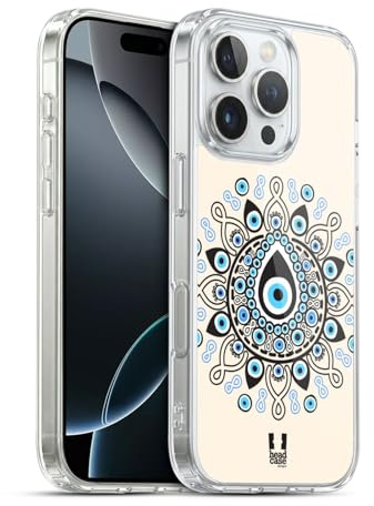 Head Case Designs Nazar Böses Auge Gelhülle [Militärischer Schutzgrad] Kompatibel Mit Apple iPhone 16 Pro Und Kompatibel Mit MagSafe