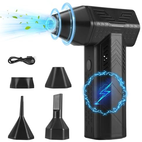 LYtech 130000RPM Compressed Air Duster Cleaner with 7500mAh Battery 230W Tiny Electric Air Duster 3 Speed Jet Dryer Blower Air Blower No Canned Air Duster with 4 Nozzles for Keyboard PC Deep Cleaning