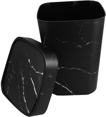 VOSAREA Poubelle à Motif Marbre Avec Couvercle Basculant Bac Multifonction Pour Cuisine Bureau Salon Et Salle De Bain Corbeille à Déchets Pratique Et Élégante