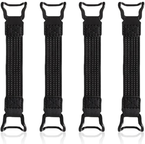 HSKRKOW 4 Pezzi Supporto Cinturino Di Sicurezza Per 4-8 Kindle Ereaders Fire Tablet, Cinturino Da Mano Versatile Ad Alta Elasticità Supporto Antiscivolo,Accessori Kindle(Nero)