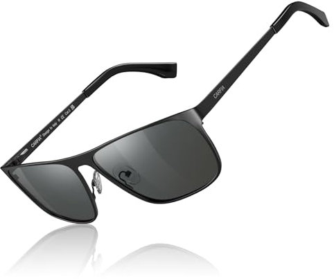 CARFIA Schicke Herren Sonnenbrille Polarisiert UV400 Fahrenbrillen mit Metallrahmen Cat.3