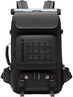 Outdoor Backpack，Travel Backpack Men's，rucksack herren，Large Convertible Travel Work Bag，daypack herren(Black)
