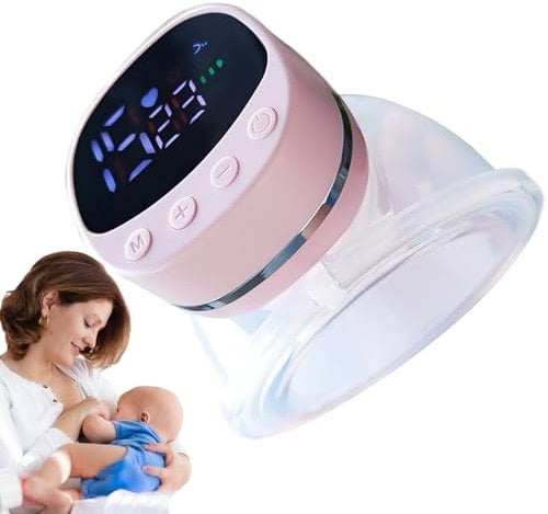 Breast Pump, Electric Breastfeeding Pumps with 5 Modes to 15 Adjustable Levels, 5.5 Inch Compact & Lightweight Design, Low Noise Rechargeable Milk Extractor for Indoor and Outdoor