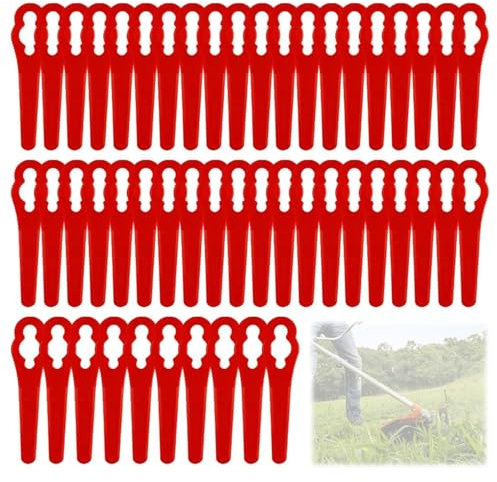 QZKJQDD Lot de 40 lames de rechange en plastique pour coupe-bordure sans fil - Accessoire pour tondeuse à gazon