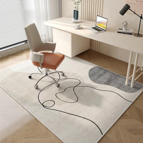Odot Bodenschutzmatte Bürostuhl Teppich, Schreibtischstuhl Unterlage Kratzfest rutschfest Bodenschutzmatte Gaming Teppich für Schlafzimmer Büro (Abstrakt,60 * 120cm)