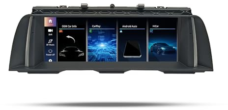 Uckazy 10.25 Zoll für BMW 5er F10/F11 CIC 11-12 CarPlay Android | 10.25“ 1920x720 Display.Original-Design.Kabelloses CarPlay & Android Auto.Schnelles Linux.Plug & Play.