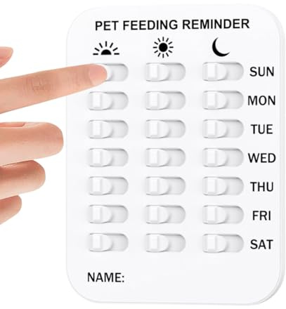 Rappel Nourriture Chien,Accessoire Mangeoire Panneau Rappel Chat | Aimant Avez-Vous Nourri L Animal Autocollant pour Routine Quotidienne Maison Frigo Cuisine - Routine Quotidienne Maison Cuisine Frigo