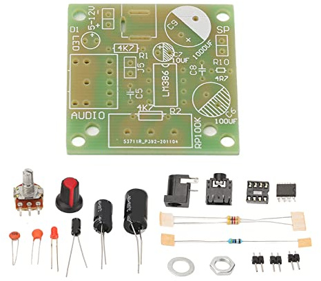 LM386 Audio Amplifier Kit | DIY Electronic Module Board for Beginners/Hobbyists | 3-12V DC Supply, 0.5W - 10W Speaker Drive