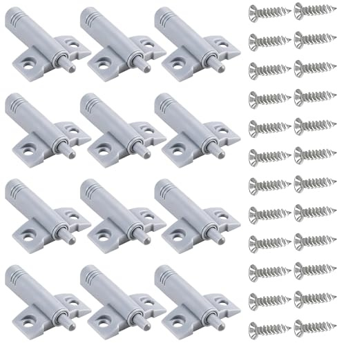 Soft Close Dampers, 12 Pack with 24 Screws, Adjustable Soft Close Hinges for Kitchen Cupboards, Cabinet Door Dampers Compatible with Titus Soft Close Hinges, Quiet Close, Easy Install, Universal Fit