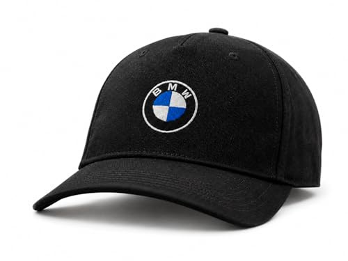 BMW Logo Cap Colour – 5.5-Panel Baseball Cap aus 100% Bio-Baumwolle, Twill, Logo Stickerei, verstellbare Kappe mit gebrandetem Schieber, Fan Cap für Damen und Herren