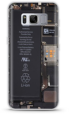 Trendario Handyhülle für Samsung Galaxy S8 (Battery) - Hülle - Schutzhülle mit Motiv - TPU Silikon Hülle - Case - Cover - Schale - Backcover - Handytasche