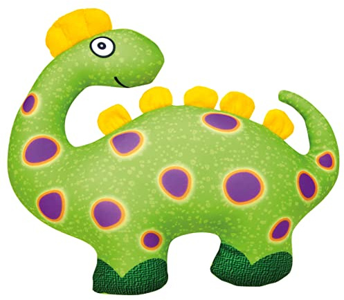 Mertens lustiger Kuschel-Dinosaurier, Spielzeug ab 0 Monate, waschbares Baby Kuscheltier (Größe: 28 cm, buntes und weiches Plüschtier für Jungen & Mädchen, leicht zu reinigen, Polyester), Grün