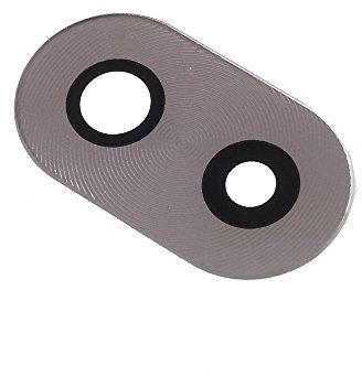 Verre de rechange pour coque arrière/lentilles pour objectif appareil photo arrière + adhésif double face pour Huawei Honor 6X, argenté