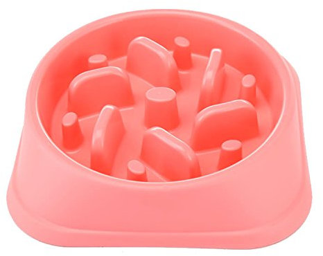 BESTOO Gamelle d'alimentation Lente pour Chien Slow Feeding Conception Anti-dérapante Fun Interactive Nourrir Les Chiens (Rose-2)