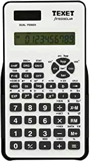 TEXET FX1500 Solar Sciencetific Calculator | Dual Power | Entry Level Scientific Calculator