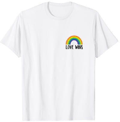 Love wins Shirt weiß I LGBT Regenbogen Gay Pride T-Shirt T-Shirt