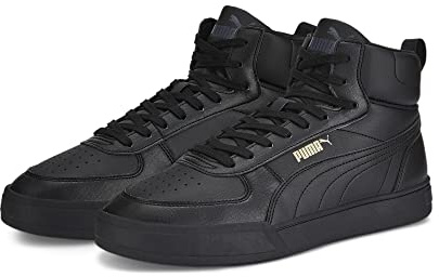 PUMA Unisex-Sneaker Caven Mid, Puma Schwarz PUMA Schwarz PUMA Teamgold Ebenholz, 41 EU