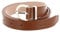 Calvin Klein Damen Gürtel Ck Must Metal Loop Rnd Belt 2.5 cm Ledergürtel, Braun (Cognac), 65 cm