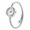 Brrnoo Frauen Quarz Uhren, weibliche analoge runde Legierungs Bügel offene Armband Armbanduhr, Als Valentinstag, Muttertagsgeschenk(Digitale weiße Scheibe)