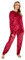CityComfort Pigiama Donna Invernale Pile a Manica Lunga Pigiamone Felpato Due Pezzi (M, Rosso)