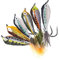 Milageto Epoxy Minnow Streamer Fly Salzwasser Bass Forelle Barsch Döbel Köder, 6 Stück Mischung