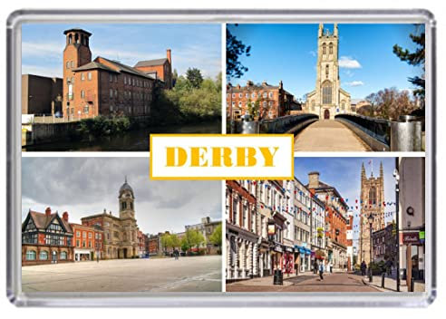 Derby England United Kingdom Souvenir Acrylic Fridge Magnet (Standard: 70x45mm)