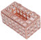 Uadme Kristall-Tissue-Box-Halter,Rechteckiger dekorativer Serviettenhalter Kosmetiktuchbox Glas mit Hohem Borosilikatgehalt Serviettenhalter,für Schlafzimmer Badezimmer Küche Büro(Roségold)