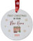 Second Ave First Christmas in Your New Home White Ceramic Hanging Circle Christmas Xmas Tree Decoration Bauble